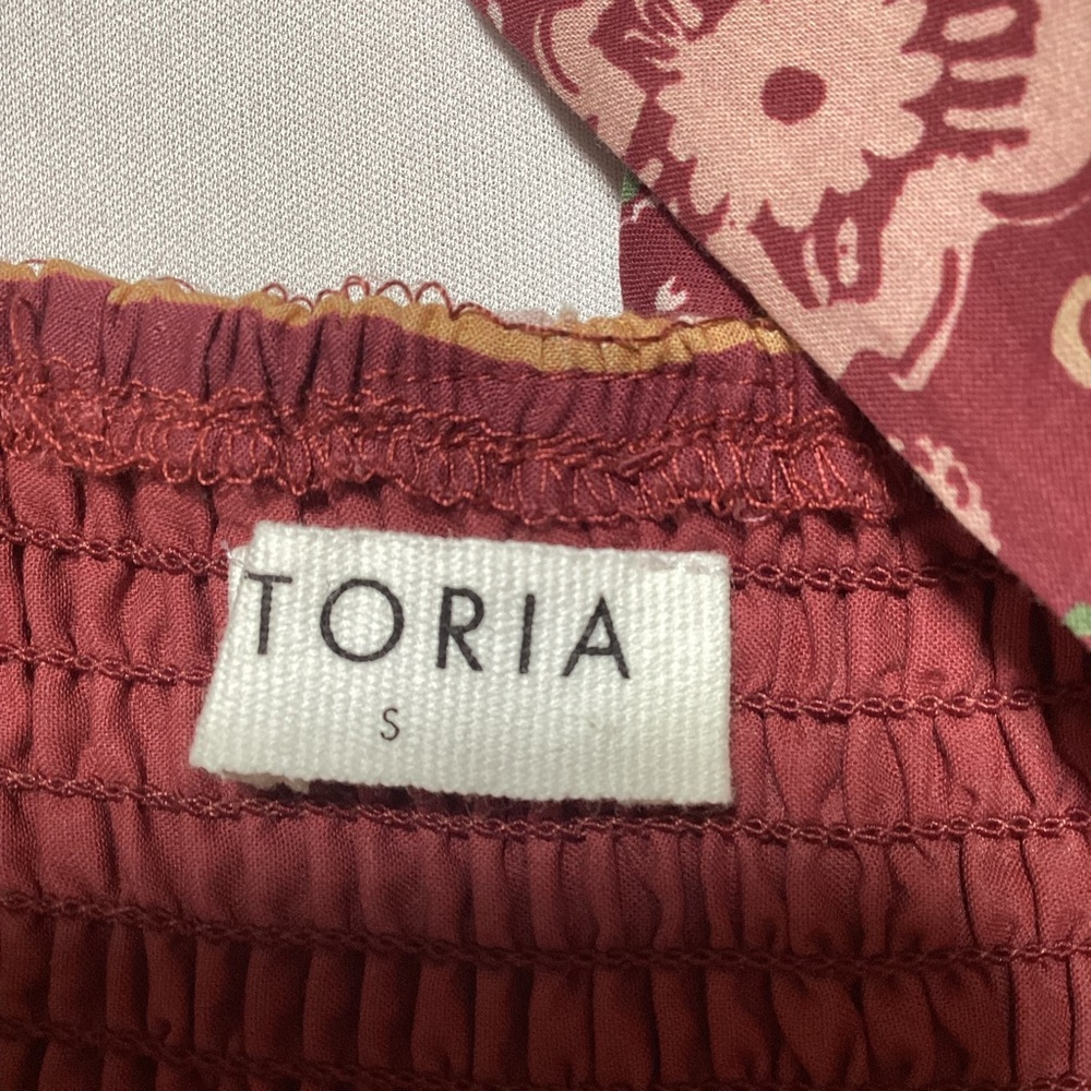 Storia Burgundy Floral Dress - Picture 6 of 11
